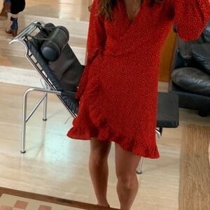 Ruffled Red wrapdress
